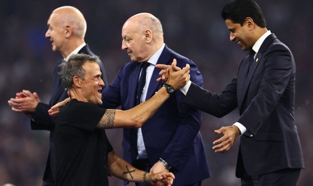Luis Enrique et Nasser Al Khelaïfi