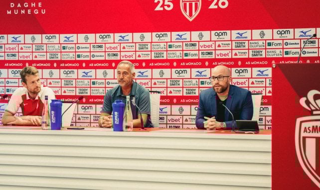 Thiago Scuro et Adi Hütter avec Monaco