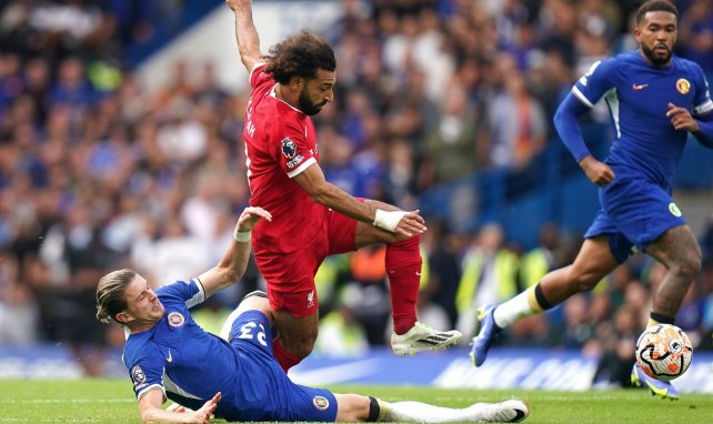Mohamed Salah face à Chelsea.