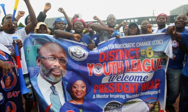 George Weah au Liberia