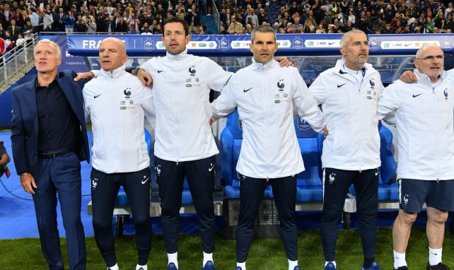 Didier Deschamps et son staff technique durant l'Euro 2020