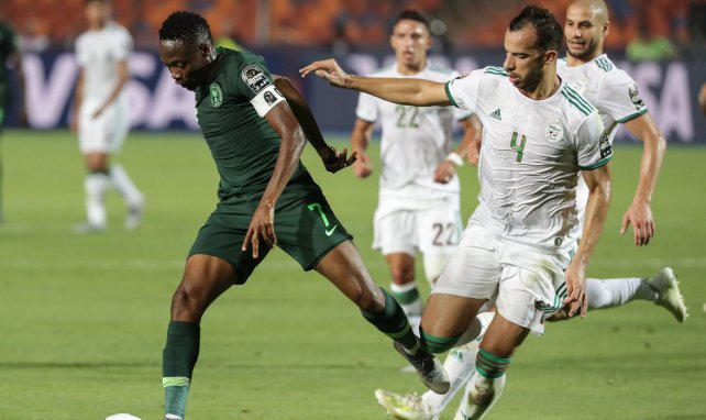 Djamel Benlamri face au Nigeria lors de la CAN 2019