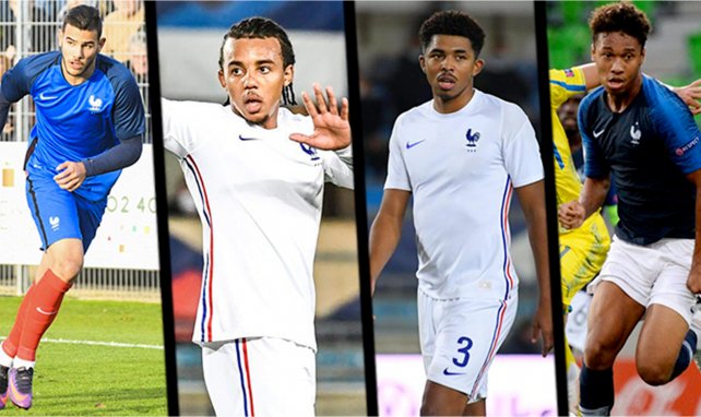 Théo Hernandez, Jules Koundé, Wesley Fofana et Boubacar Kamara avec la France