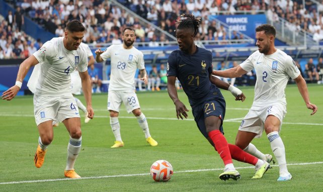 Eduardo Camavinga en action face à la Grèce. 