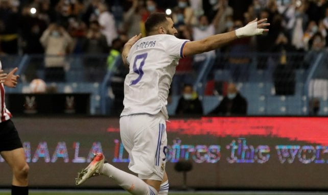 Benzema, buteur avec le Real Madrid. 