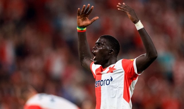 El Hadji Malick Diouf avec le Slavia
