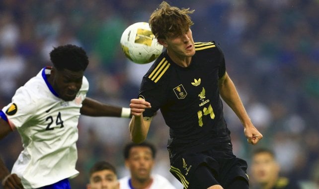 Patrick Agyemang avec les Etats-Unis contre le Mexique