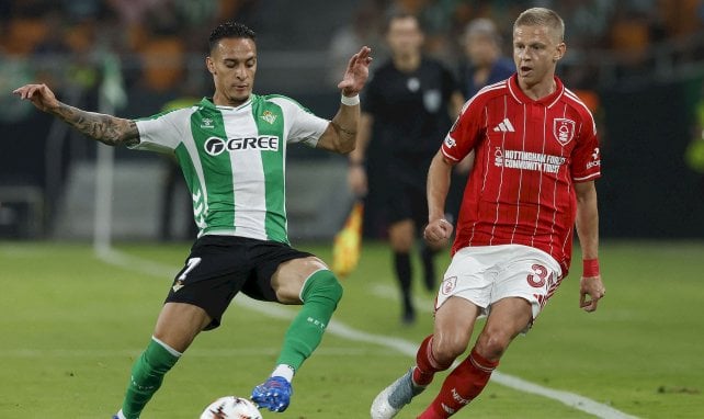 Antony (Real Betis Balompié) et Oleksandr Zinchenko (Nottingham Forest)