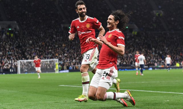 Edinson Cavani sous le maillot de Manchester United
