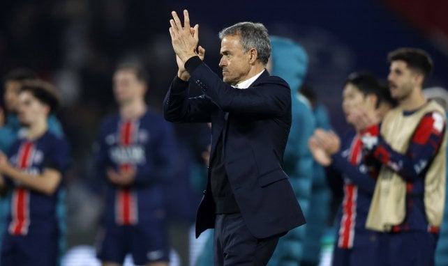 Luis Enrique contre l'Atlético avec le PSG.