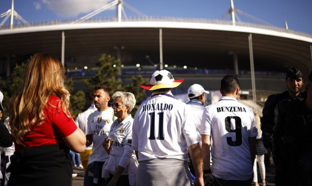 Les supporters du Real Madrid, au Stade de France