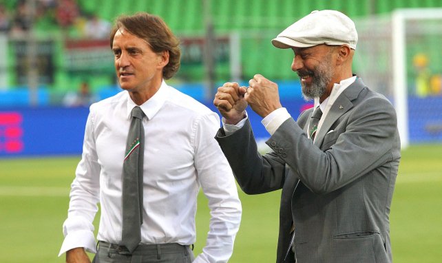 Roberto Mancini et Gianluca Vialli avec la sélection italienne