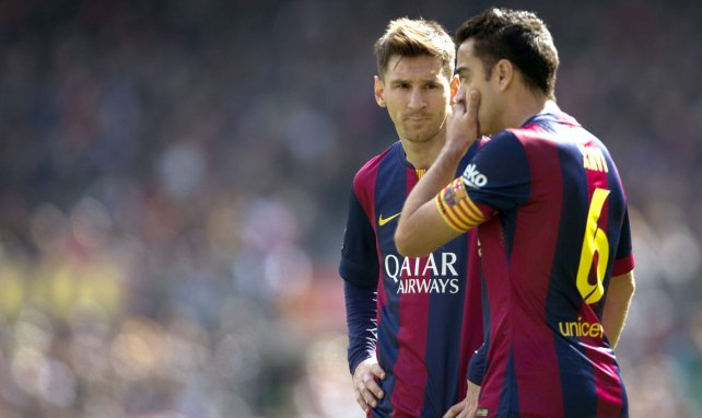 Lionel Messi et Xavi sous le maillot du Barça