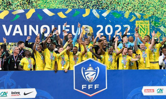 La joie des Nantais, vainqueurs de la Coupe de France 2022