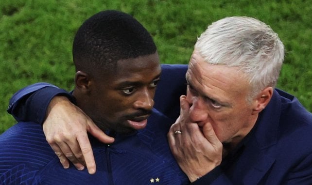 Ousmane Dembélé avec Didier Deschamps