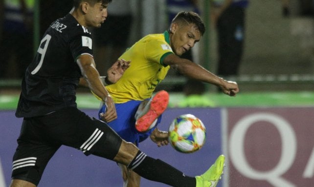 Gabriel Veron en action avec le Brésil à la Coupe du Monde U17