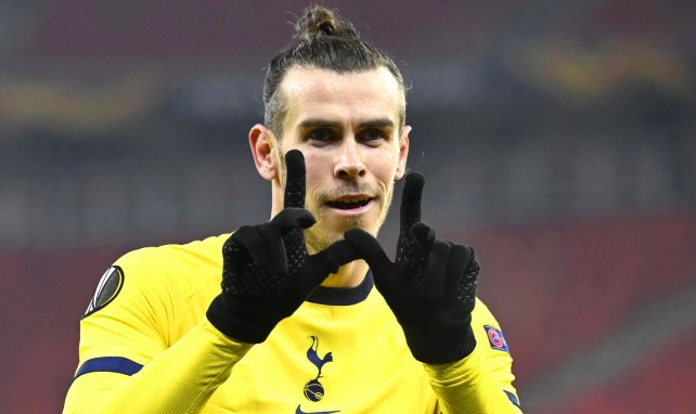 Gareth Bale célèbre un but avec Tottenham