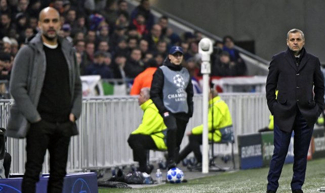 Bruno Genesio aux côtés de Pep Guardiola