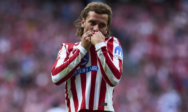 Antoine Griezmann célèbre un but