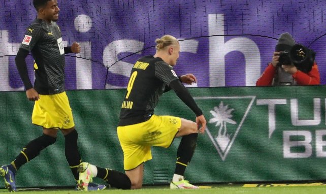 Erling Haaland célèbre contre Wolfsburg avec le BvB