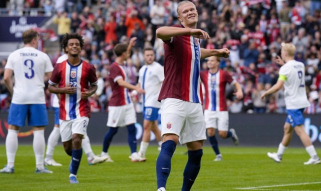 Haaland a inscrit un quintuplé avec la Norvège