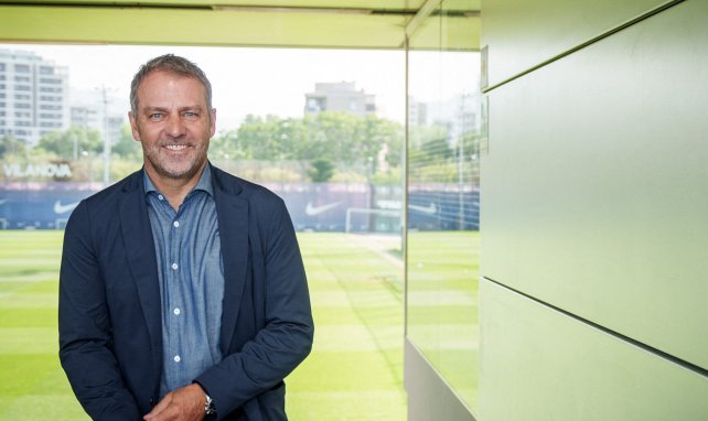 Hansi Flick au centre d'entraînement du Barça