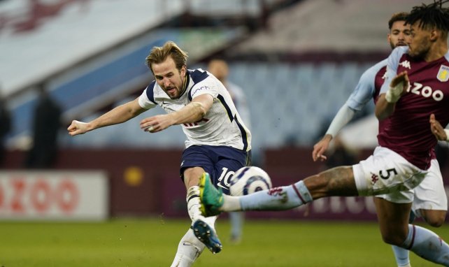 Harry Kane en action face à Aston Villa