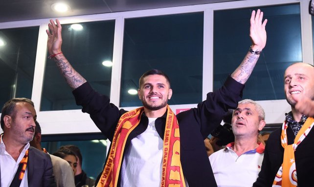 Mauro Icardi lors de son arrivée à Galatasaray