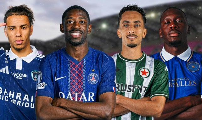 Kebbal (Paris FC), Dembélé (PSG), Khaoui (Red Star) et Odzoumo (Versailles)