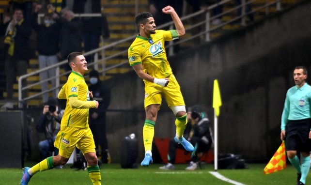 Ludovic Blas célèbre son but avec le FC Nantes