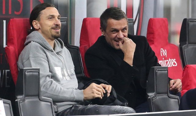 Zlatan Ibrahimovic aux côtés de Paolo Maldini