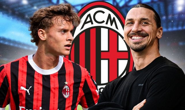 Zlatan Ibrahimović à l'AC Milan avec son fils Maximilian