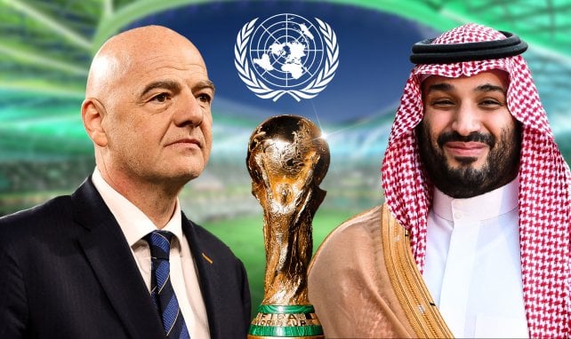 Gianni Infantino, président de la FIFA et Mohammed ben Salmane