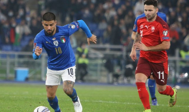 Lorenzo Insigne en action avec l'Italie face à la Suisse