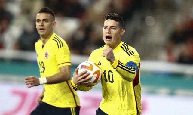 James Rodríguez, avec la Colombie.