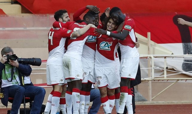 La joie des joueurs de Monaco après un but