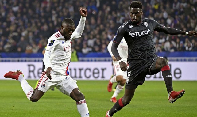 Karlo Toko Ekambi et Benoit Badiashile lors d'OL-Monaco.