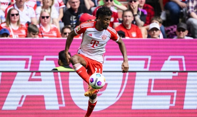 Kingsley Coman en action avec le Bayern Munich. 