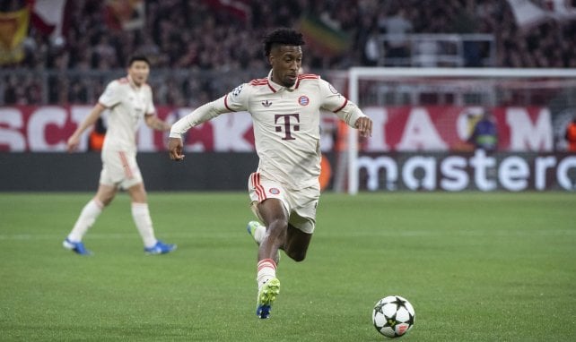 Kingsley Coman en action avec le Bayern Munich. 