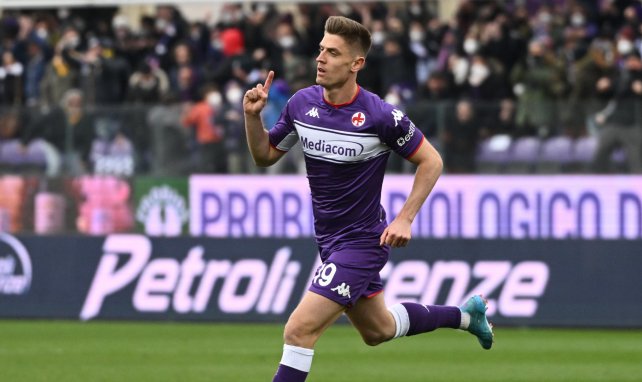 Krzysztof Piatek sous le maillot de la Fiorentina. 