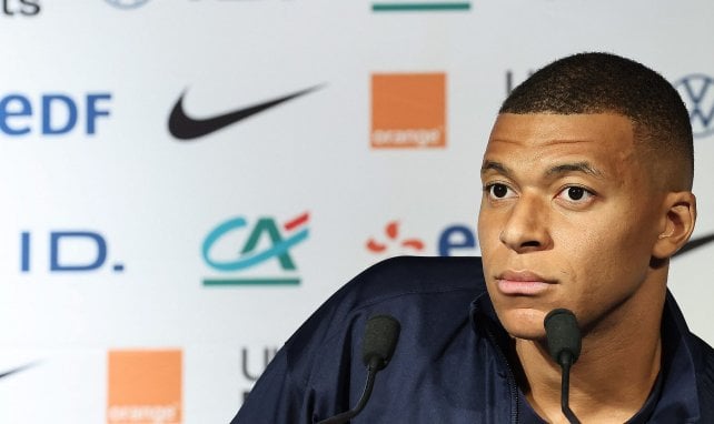 Kylian Mbappé, en conférence de presse.