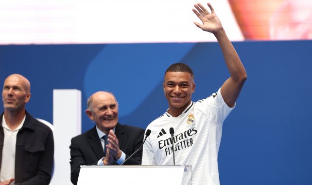 Kylian Mbappé à sa présentation au Real Madrid