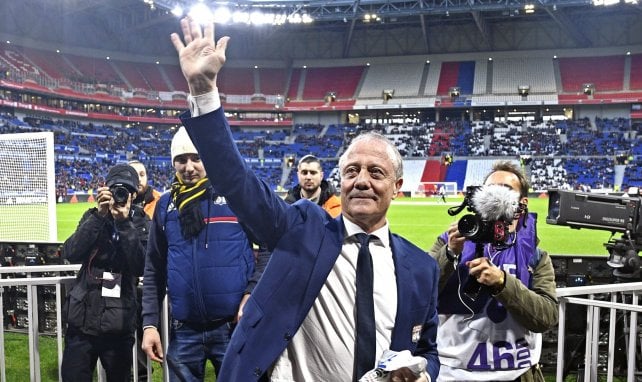 Bernard Lacombe le jour de ses adieux à l'OL