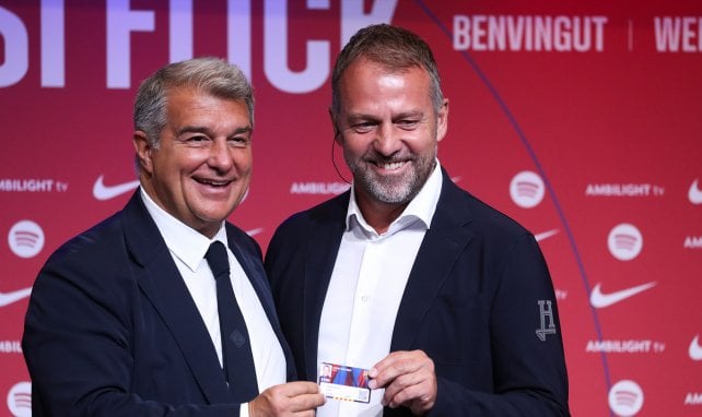 Hansi Flick et Joan Laporta