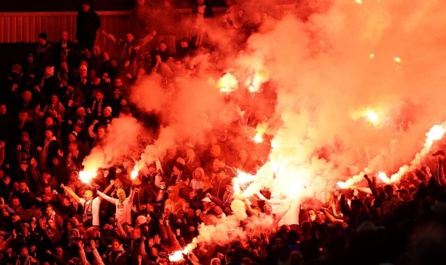 Les supporters du Legia Varsovie face à Leicester