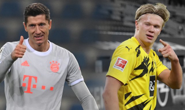 Robert Lewandowski et Erling Haaland