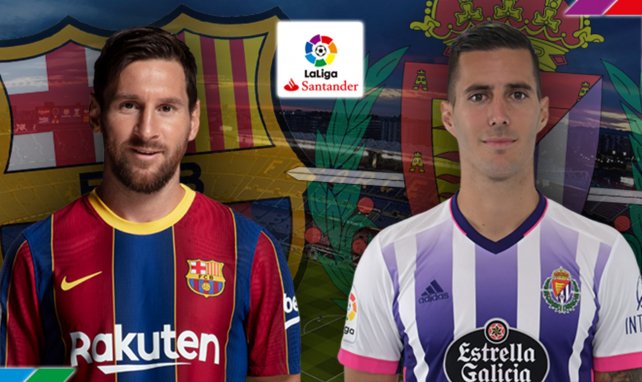 Lionel Messi (FC Barcelone) et Sergi Guardiola (Real Valladolid)