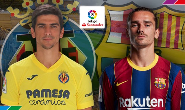 Gerard Moreno (Villarreal CF) et Antoine Griezmann  (FC Barcelone)