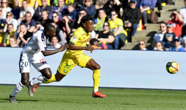 Anthony Limbombe avec Nantes face à Bordeaux le 24 février 2019
