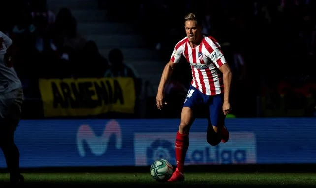 Marcos Llorente sur la pelouse du Wanda Metropolitano